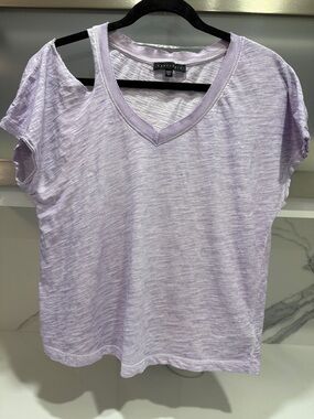 Sanctuary Lilac V-Neck Short Sleeve Top